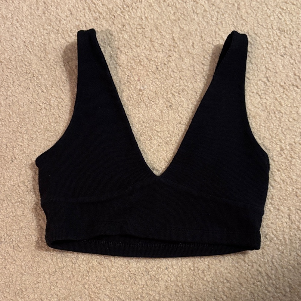 BP Black Knit V-Neck Top